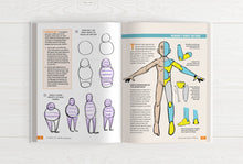 Load image into Gallery viewer, Inside 21 Days to Learn Anatomy — body structure and proportions spread