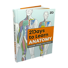 Load image into Gallery viewer, 21 Days to Learn Anatomy hardcover, front cover at an angle
